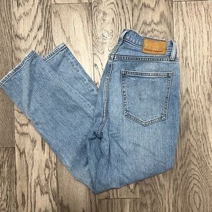 Denim Forum Light Blue Straight Leg Jeans